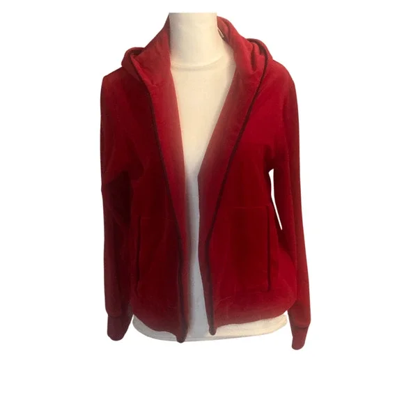 St. John Bay Red Hooded Full Zipper - Picture 6 of 10